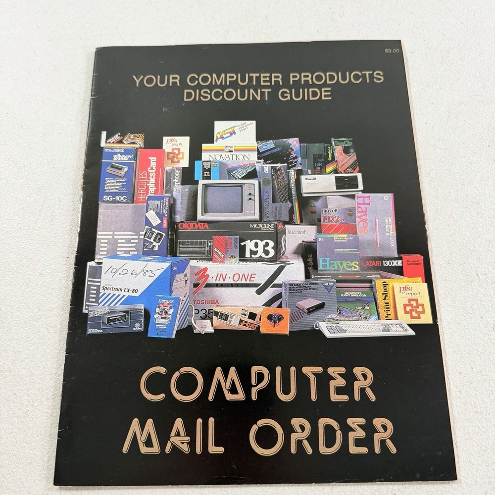 Vintage‎ Computer Mail Order Catalog 1985 Apple Atari Commodore NEC HP